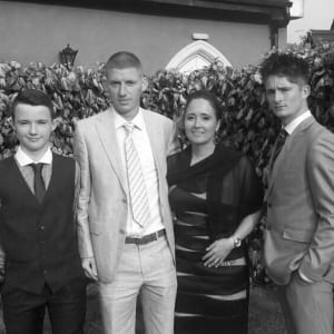 Darragh Burke with family